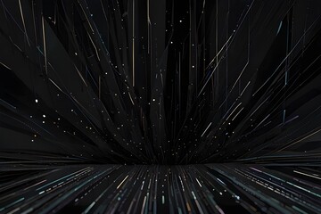 abstract Illustration. luxurious black line background Generative AI