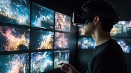 Man explores VR cosmos