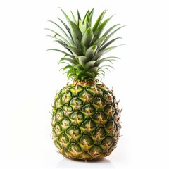 Fototapeta premium Fresh pineapple on a white background.