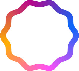 Abstract Color Rainbow Gradient Shapes Set. Vector Graphic with Wavy Lines in Bright Colors. Colorful Fluid Wave Pattern. Squiggly Design Elements. Vector illustration