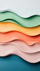 Obraz premium Colorful Wavy Paper Textures for Creative Projects