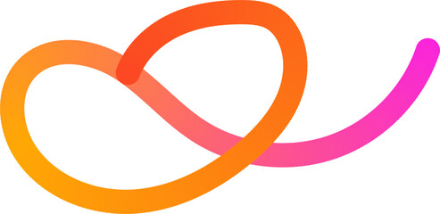 Abstract Color Rainbow Gradient Shapes Set. Vector Graphic with Wavy Lines in Bright Colors. Colorful Fluid Wave Pattern. Squiggly Design Elements. Vector illustration