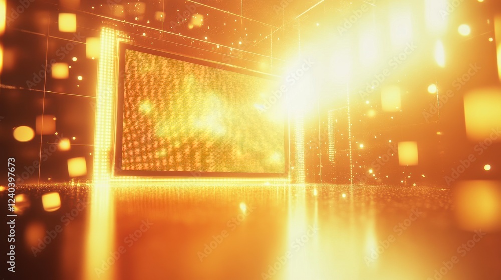 Poster interactive learning environment with warm light style