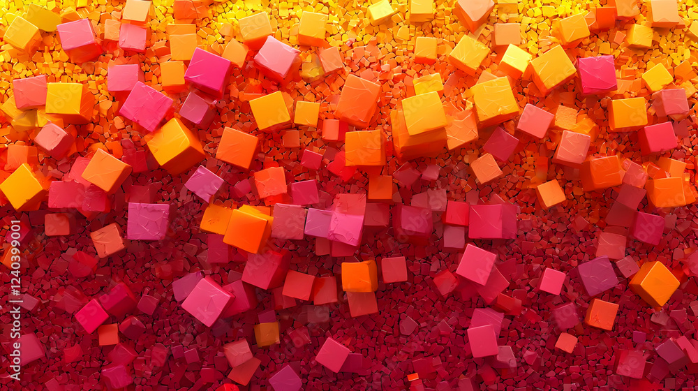 Poster colorful cube abstract background texture