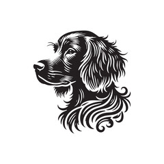 Brittany Spaniel Dog Silhouette - Minimalist dog design - Brittany Spaniel Dog Vector - Illustration of Dog.