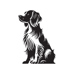 Brittany Spaniel Dog Silhouette - Minimalist dog design - Brittany Spaniel Dog Vector - Illustration of Dog.