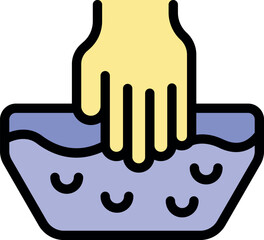 Hand immersing in water, symbolizing washing, cleansing, and purification rituals