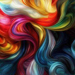 Fototapeta premium Abstract Colorful Swirls: A Symphony of Hues and Forms