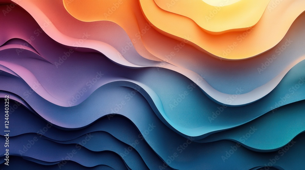 Canvas Prints Abstract sunset waves background design