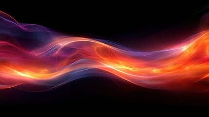 Obraz premium Abstract wave energy flow, dark background, design element