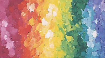 Vibrant Rainbow Oil Painting Texture Abstract Art