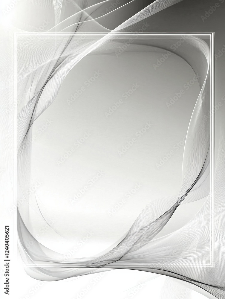 Poster Elegant empty space frame designed for text insertion, suitable for creative projects and presentations. Generative AI