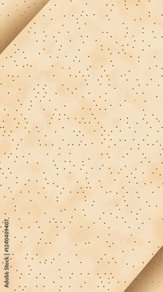 Poster beige abstract background with brown dots and diagonal lines, ai generated texture
