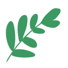 Green Leaves Collection in Charcoal Style – Hand-Drawn Botanical Illustration