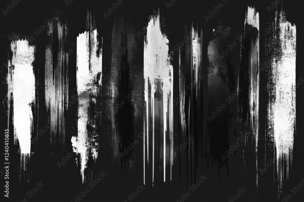 Fototapete abstract black and white paint streaks create a dynamic composition with dramatic contrast and textu