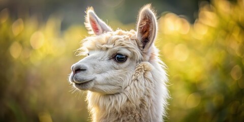 Fototapeta premium Gentle alpaca with soft