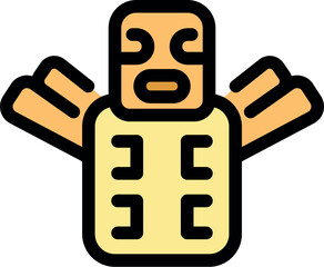 Inflatable wrestler toy with pixel art design raising arms celebrating victory