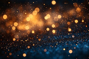 Obraz premium Glittering particles create a magical atmosphere in a dark setting