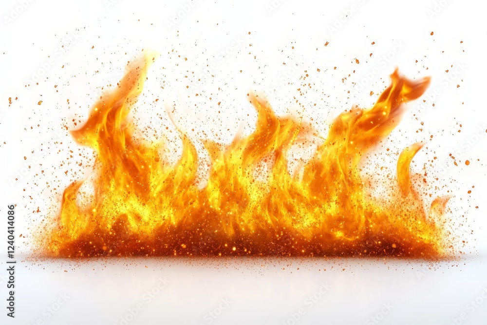 Poster bright flames dance and flicker, illuminating the dark with captivating energy and warmth in a dynam