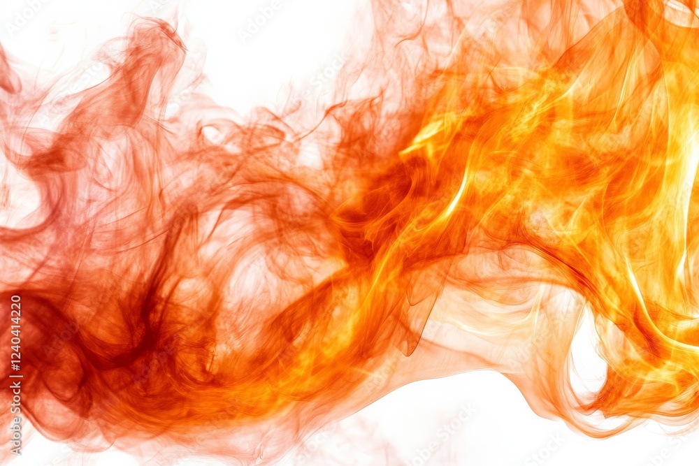 Aufkleber dynamic display of vibrant orange and red flames swirling in a fiery dance