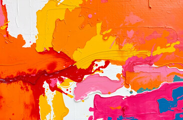 Vibrant Abstract Painting with Bold Impasto Brushstrokes and Rich Textured Layers – Expressive Modern Art