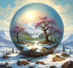 Illustration of globe earth.