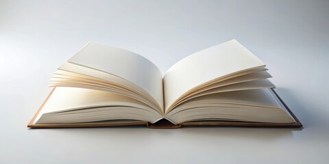 Book pages with simple illustrations and text on a plain background , educational resources, minimalist style
