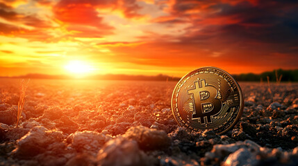 Bitcoin sunset field