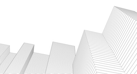 Fototapeta premium abstract geometric houses 3d rendering