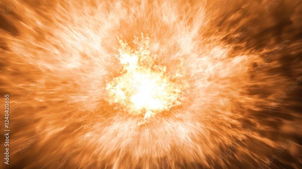 Poster an abstract concept showing a burst of steam or energy, representing the release of built-up pressur