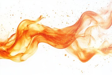 Fototapeta premium Vibrant orange abstract design with flowing shapes and sparkling details