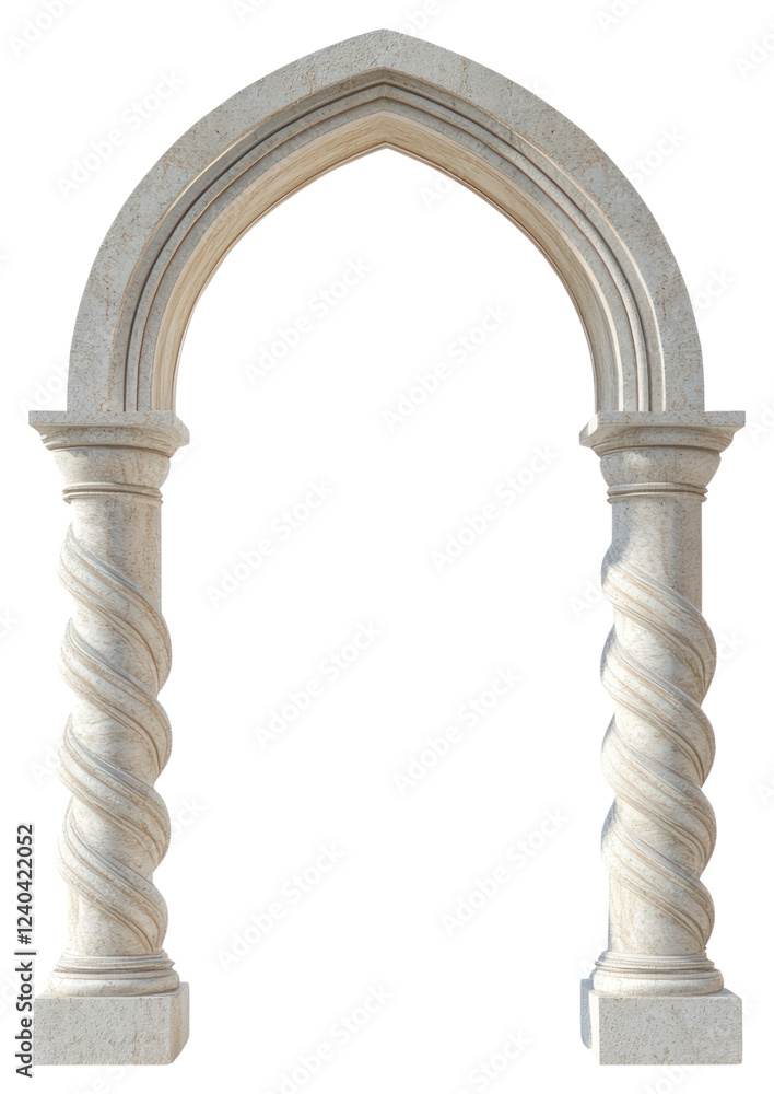 Poster png rectangular arch architecture elegant columns.