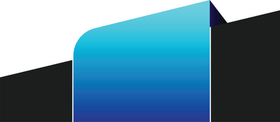 Twibbon Abstract Gradient Design with Blue and Black Geometric Shapes on Transparent Grid