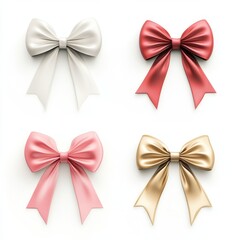 Elegant Collection of Decorative Bows in Various Colors and Styles