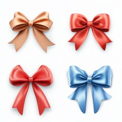 Colorful Decorative Bows in Classic Styles for Festive Occasions