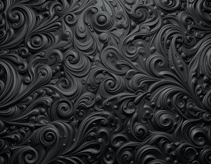 Textured black background with patterns for web design generated in ai