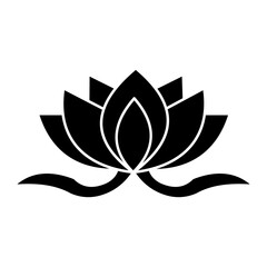 Simple Mindfulness Glyph Icon – Minimalist Meditation and Wellness Symbols