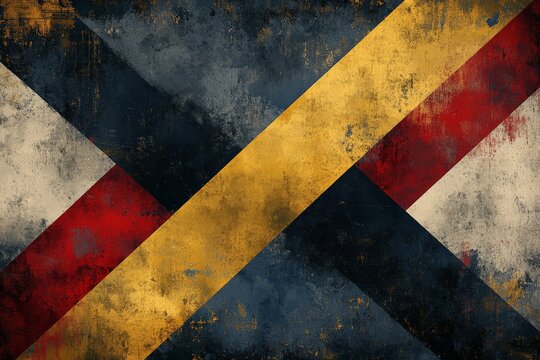 Vivid abstract background inspired by historic flags featuring bold colors and dynamic geometric shapes