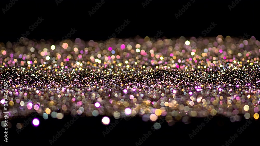 Poster shimmering glitter texture background sparkling bokeh lights