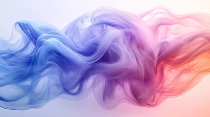 Blue to Pink Smoke Flow. Generative AI