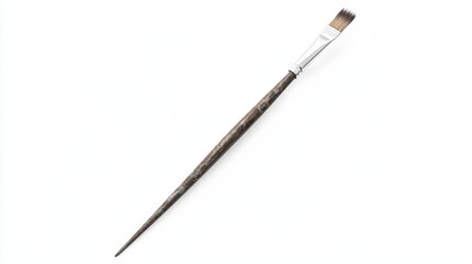 Fototapeta premium Round Tip Paintbrush with Metallic Accent for Precision Art and Craft Projects