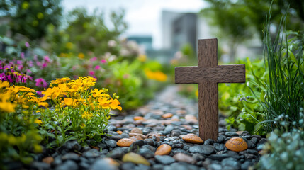  cross in contemporary worship garden