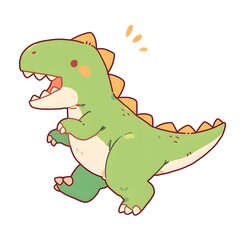 Fototapeta premium Cute children's dinosaur character illustration, 