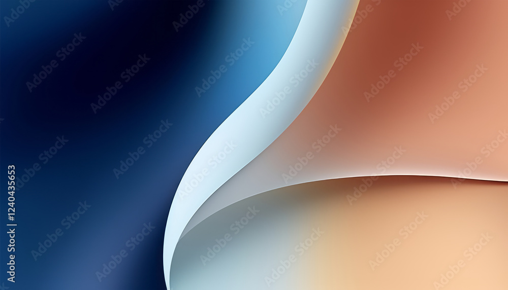 Aufkleber Abstract colorful wavy shapes wallpaper. Modern curvy background with motion effect. Generative ai
