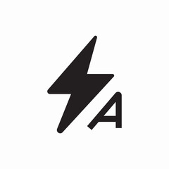 auto flash camera icon vector sign