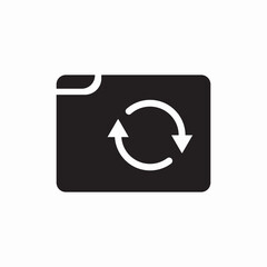 folder sync update icon vector sign