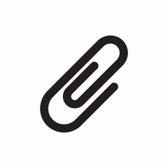 Obraz premium paperclip attach document icon vector sign