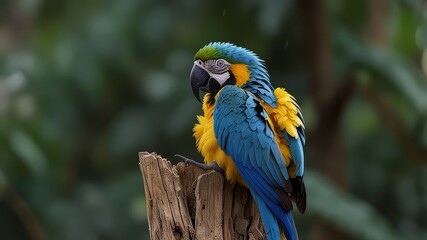 Obraz premium blue and yellow macaw 