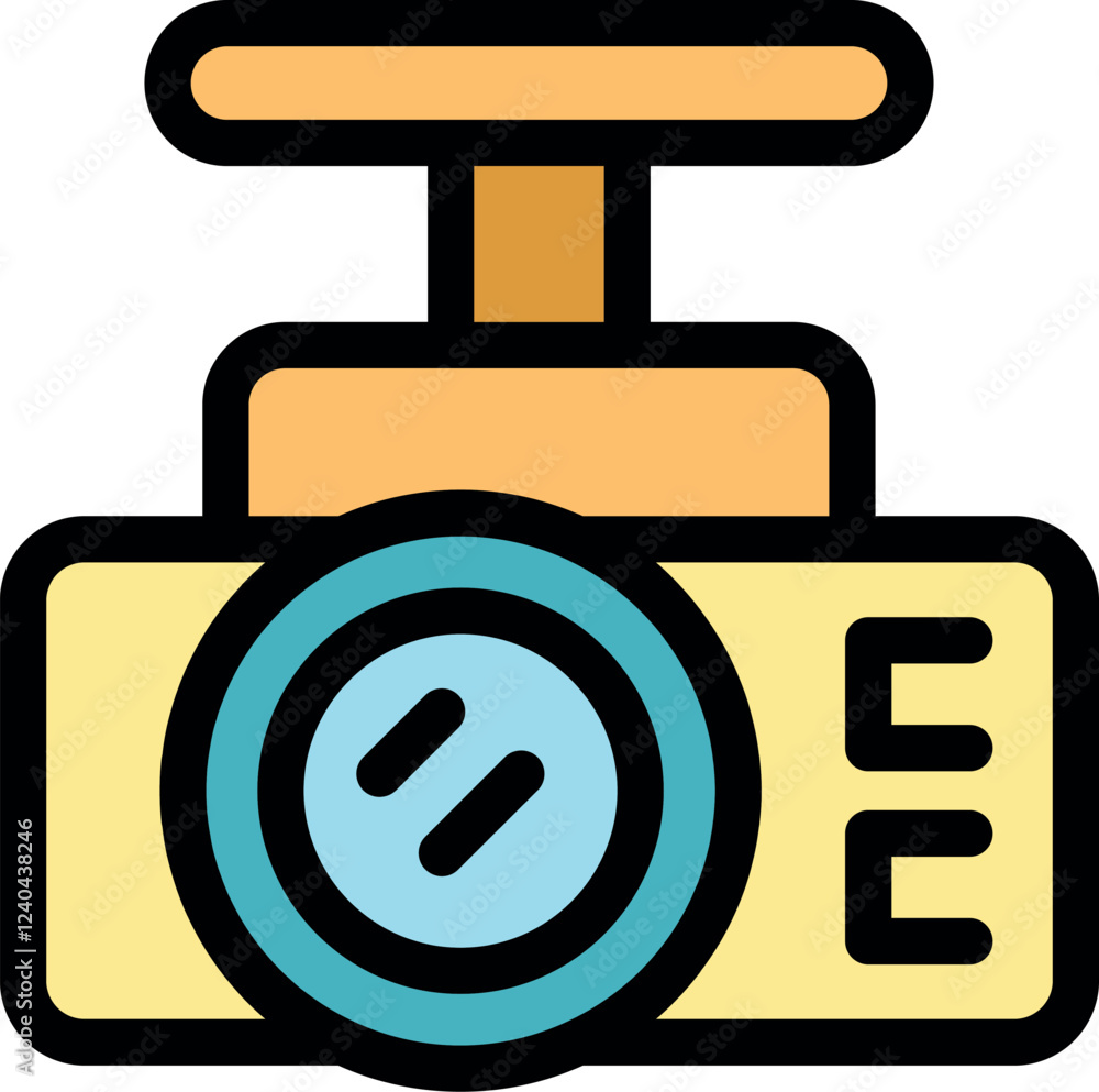 Poster water meter measuring water consumption with rotating handle and display
