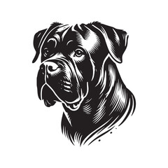 Cane Corso Dog Silhouette - Vector of Cane Corso Dog - Illustration of Cane Corso dog.